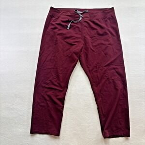 FIGS Technical Collection Scrub Pants Women XXL Petite Maroon Burgundy T21003P‎